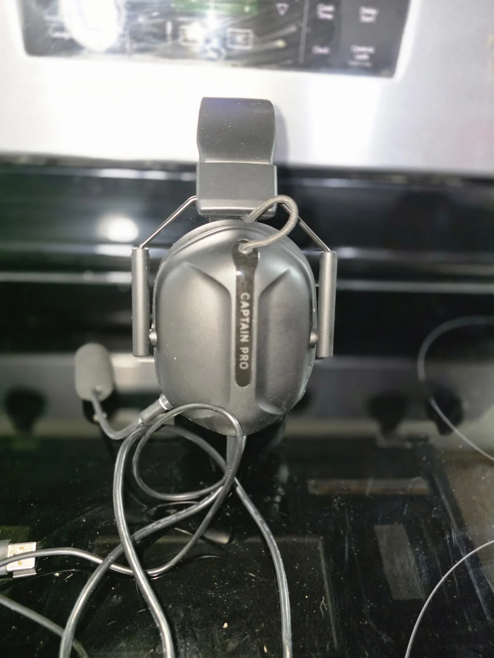 Wired Over-Ear Headset with Microphone - Black